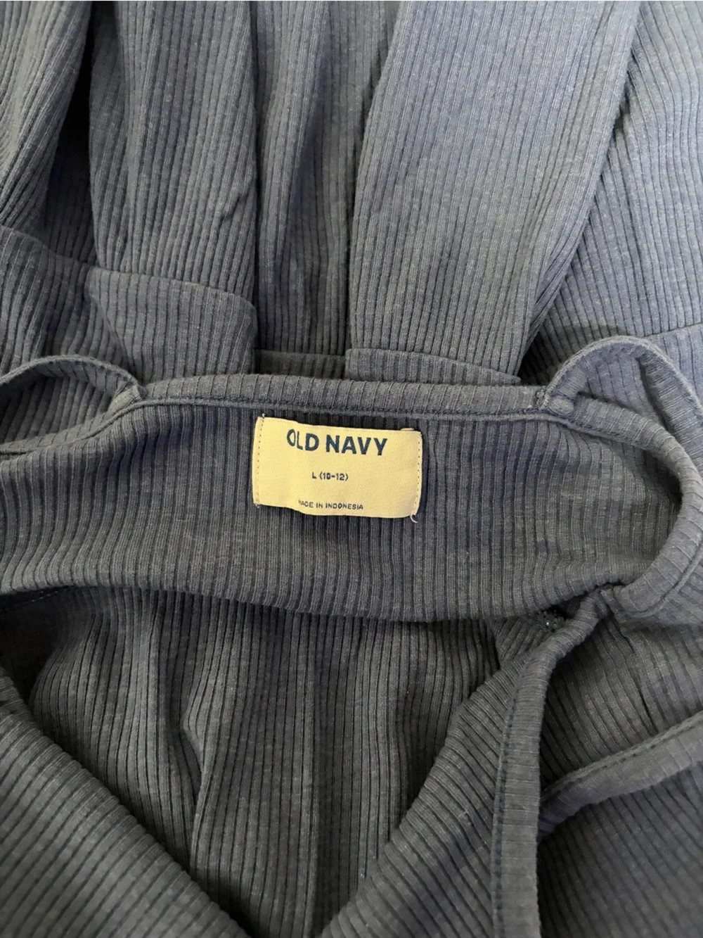 Old Navy Blue Ribbed Spaghetti Strap Dress Youth Large